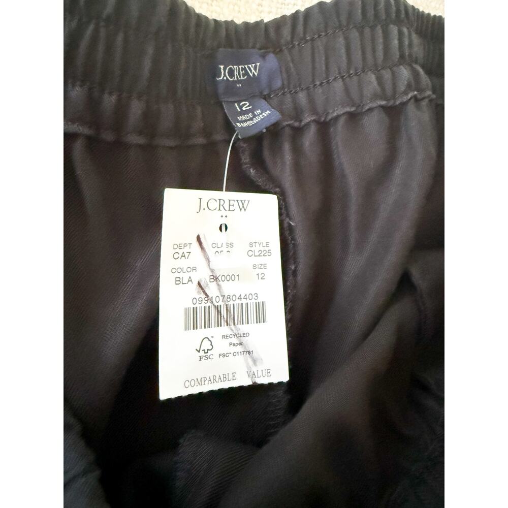 JCrew Factory | NWT TENCEL Pull On Wide Leg Pant Black | Sz 12 - Picture 9 of 9